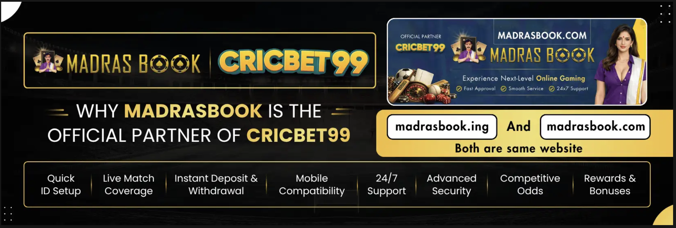 Madrasbook Official Partner Of Cricbet99